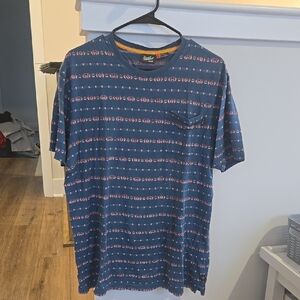 Howler Brothers Blue and Pink Patterned Short Sleeve Tee